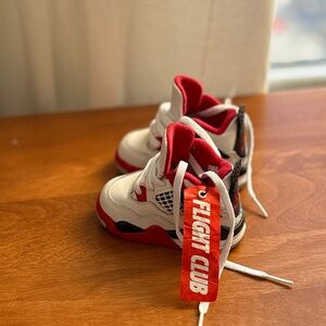 Air JORDAN 4 RETRO OG TD 'FIRE RED' 2020 infant size 3